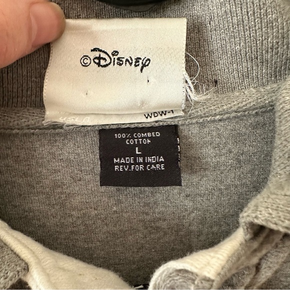 Vintage Walt Disney World Mickey Mouse Polo Shirt Men’s Large Gray Golf Style - Picture 2 of 8